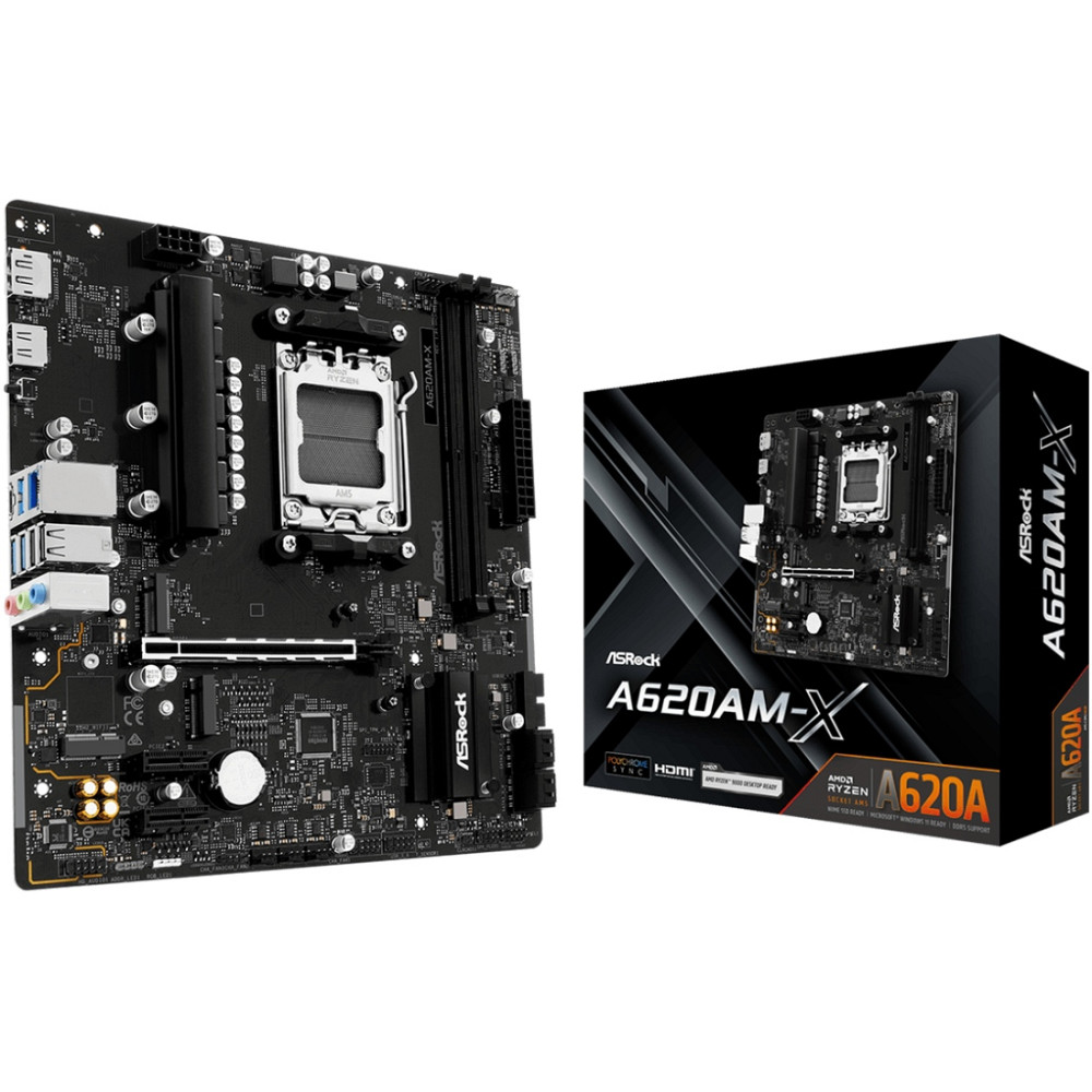 ASRock A620AM-X (AM5/A620A, 2*DDR5, PCIex16, DP/HDMI, 4xSATA, 2xM.2, 2.5GLan, 8ch, mATX) Винница - изображение 5