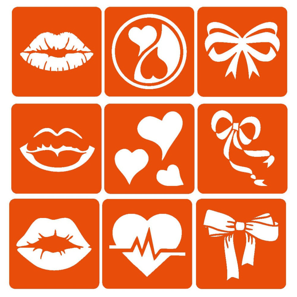 Набір хни з трафаретами для біо-тату №10 henna-set-10, 9 трафаретів Вінниця - фото 3