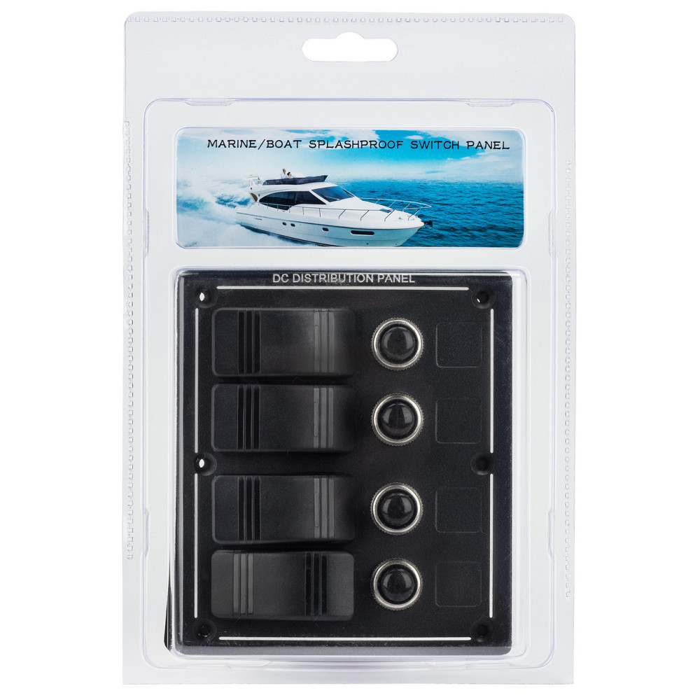 Панель на 4 переключателя автомат 86х102мм ROCKERS HF60-104B Киев - изображение 3