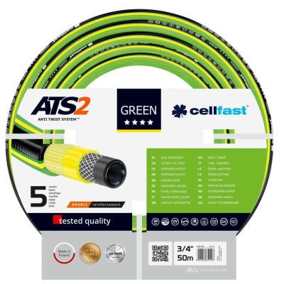 Шланг для поливу Cellfast GREEN ATS, 3/4", 50м, 5 шарів, до 30 Бар, -20…+60°C (15-121) Вінниця - фото 1