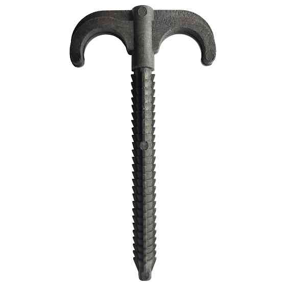 Кріплення-гак забивне подвійне для труби Ø16-20 довжина 120мм чорна CRISTAL (100шт) Київ