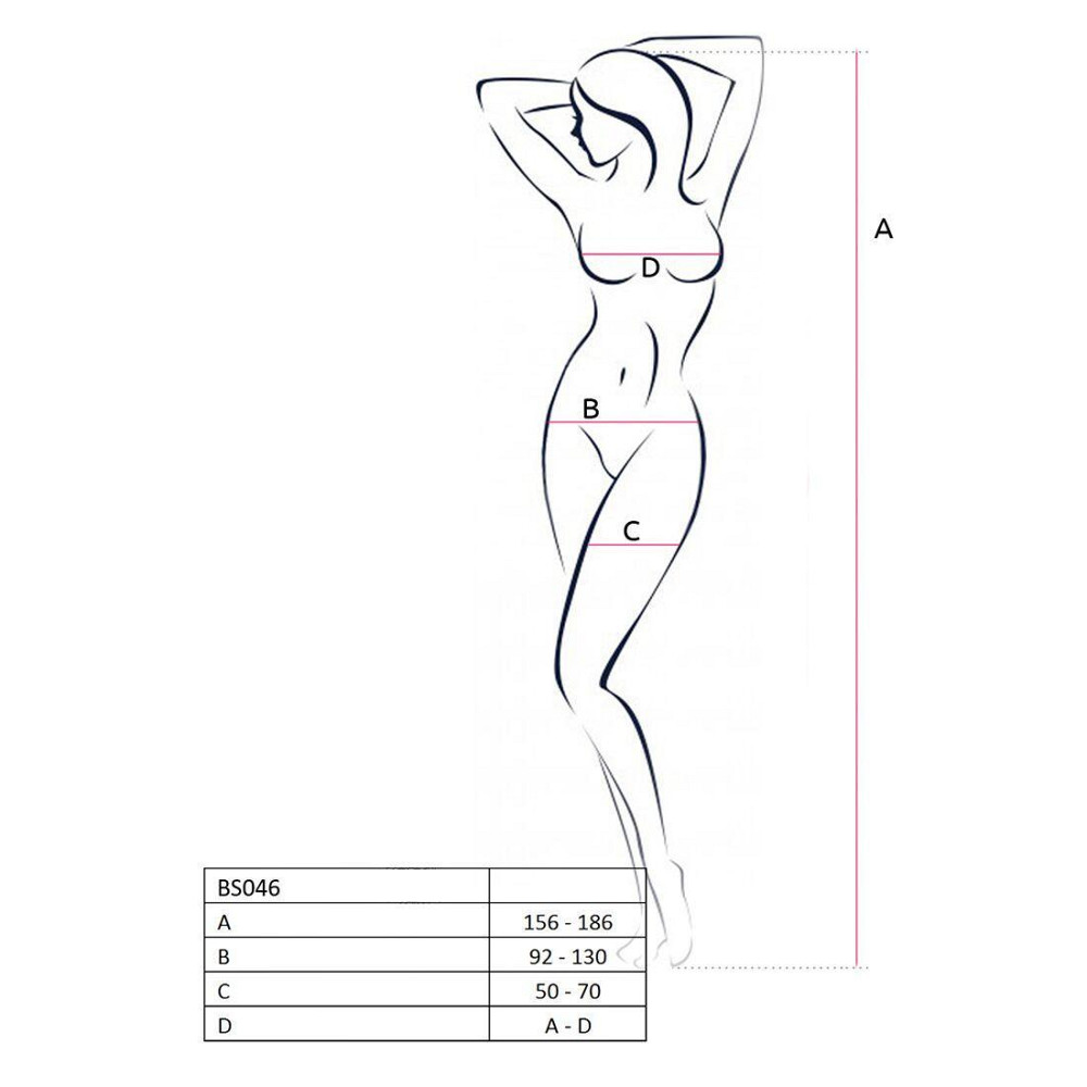 Бодистокинг Passion BS046 black, комбинезон с имитацией чулок Sex Aura Киев - изображение 4