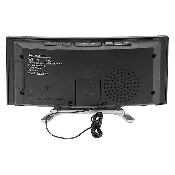 Часы настольные с радио Technoline WT460 Blue LED Black/Silver (WT460 blaue LED) Вінниця