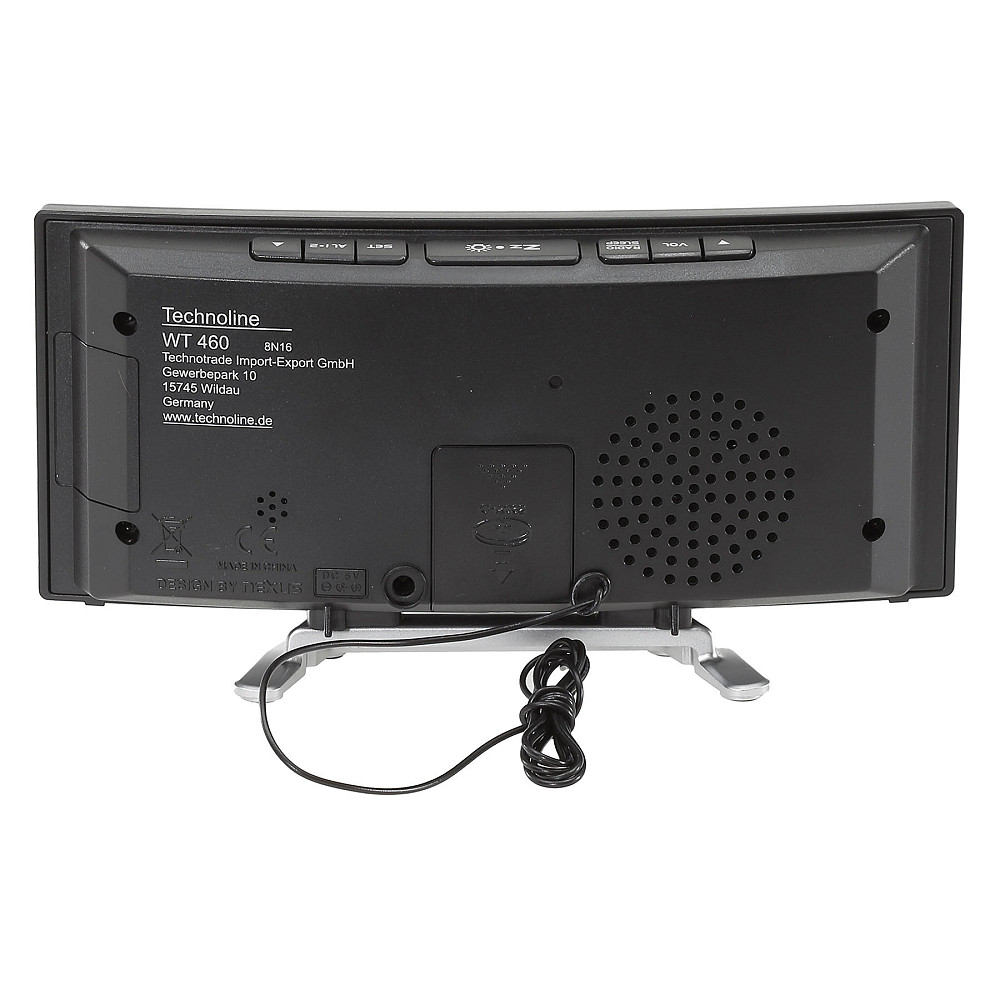 Часы настольные с радио Technoline WT460 Blue LED Black/Silver (WT460 blaue LED) Винница - изображение 6