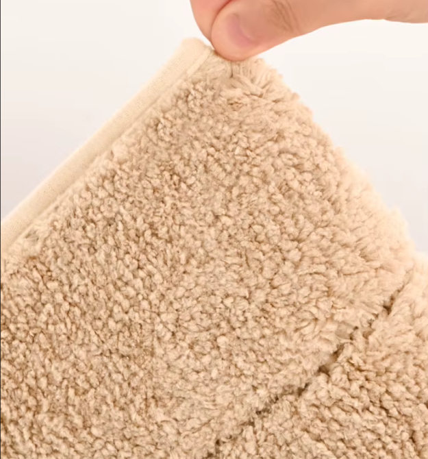 Коврик для ванной комнаты и душа коврик для ног в душевую,микрофибра, атискользящий овальный 50х80 см,бежевый Каменец-Подольский - изображение 7