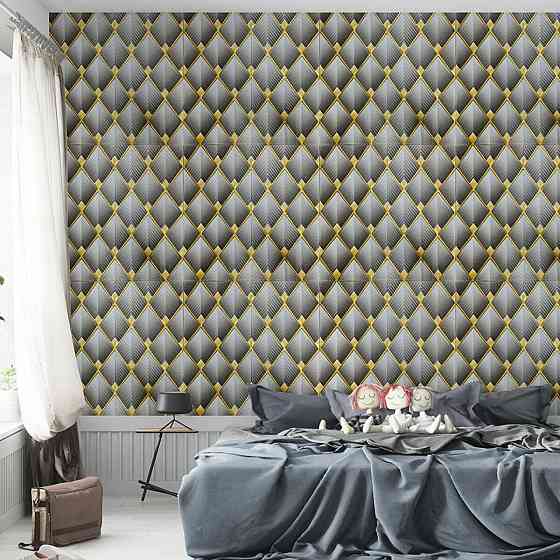 Панель стеновая 3D 700х700х4мм Ромбы серые SW-00001986 Днепр