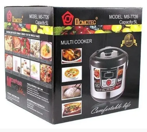 Мультиварка Пароварка Хлебопечка на 5 л 12 программ Domotec MS-7726 1500 Ватт Одесса