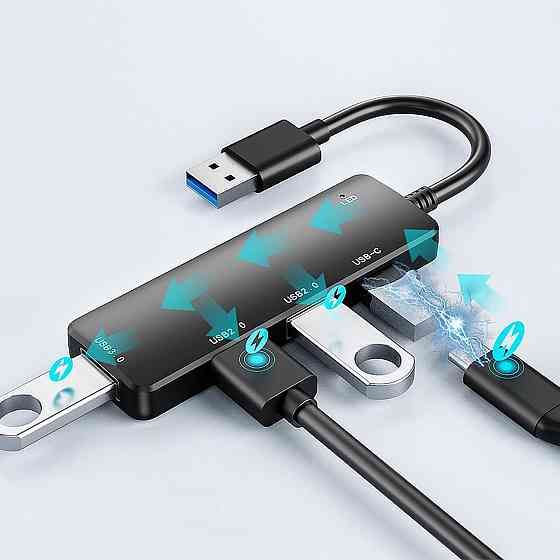 Концентратор USB-хаб 1xUSB3.0/2xUSB2.0/ 1xType C Луцк