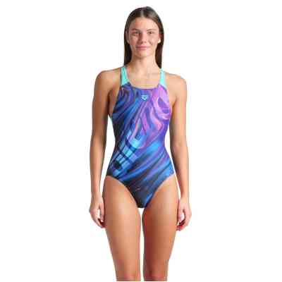 Купальник Arena Flow Swimsuit V Back Lb 008935-790 темно-синій 38 (3468337517160) Вінниця