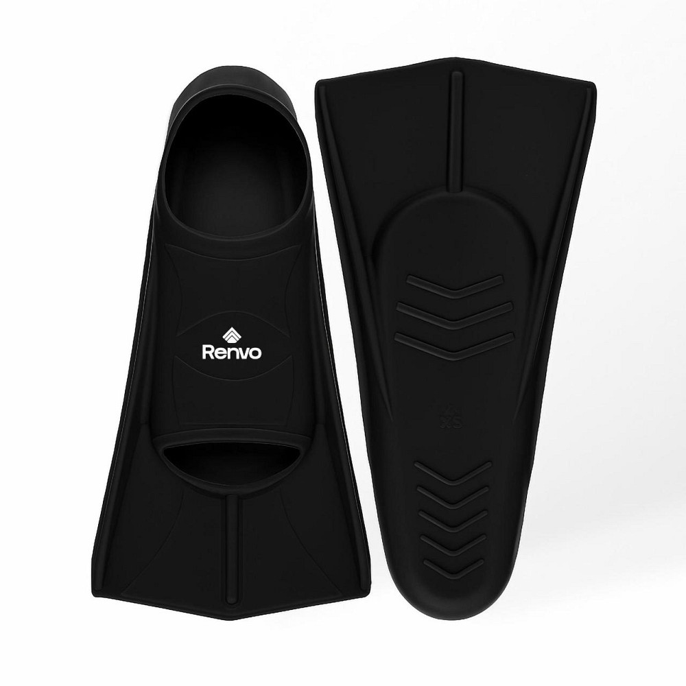 Короткі ласти для тренування в басейні Renvo Frio із закритою п'ятою Чорний 39-41 (SF100-01 39-41) Киев - изображение 1