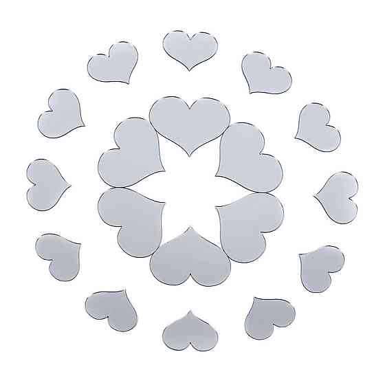 Зеркальный самоклеящийся декор, серебро, 18 шт Киев