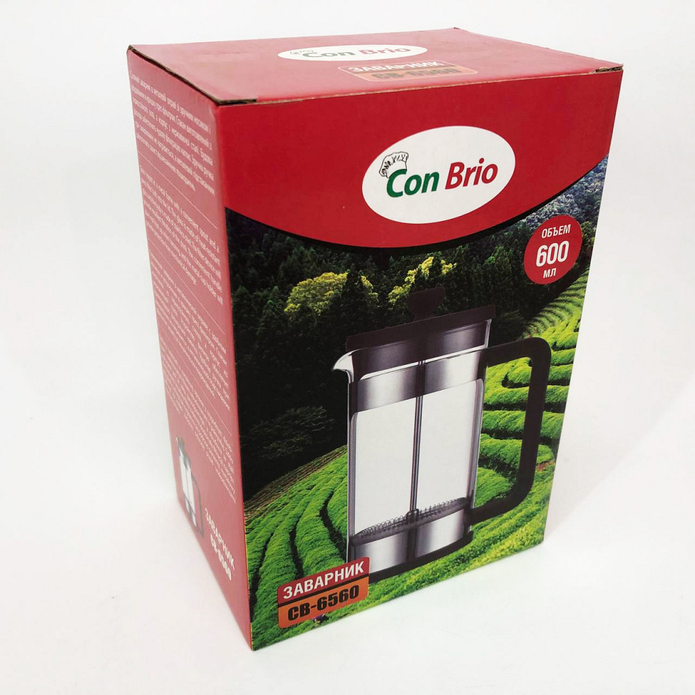 Стеклянный чайник для кофе и чая Con, Френч-пресс для заварки кофе Френч-пресс заваривания LW-37 Львов - изображение 7