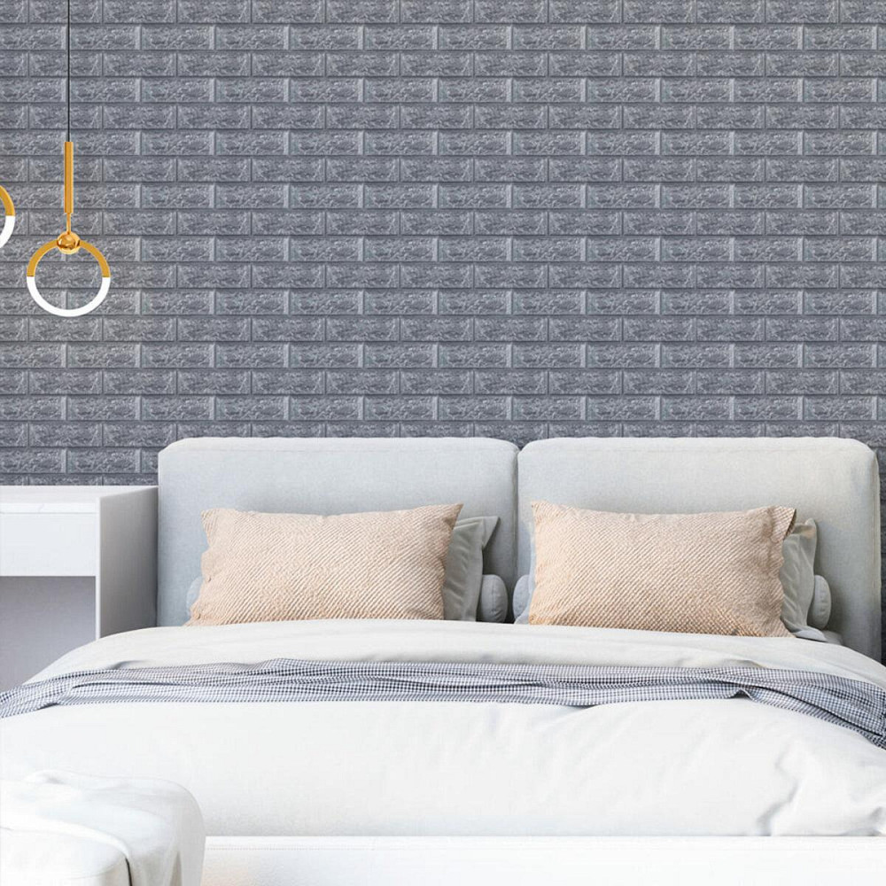 Самоклеюча 3D панель в рулоні 19600x700x3мм Срібна Цегла (R017-3-20) SW-00001197 Дніпро - фото 5