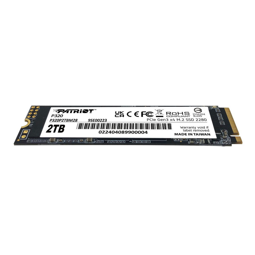SSD диск накопитель M.2 Patriot P320 2TB NVMe 2280 Gen3.0 x4 3D TLC P320P2TBM28 Одесса - изображение 2