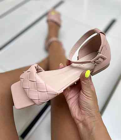 Meideli Босоніжки жіночі пудрові MEIDELI E839-33 літні, еко-шкіра/ Модні босоніжки на плоскій п Коломия