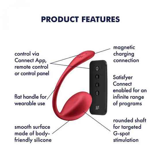 Смарт-віброяйце Satisfyer Shiny Petal Connect App, керування зі смартфона, пульт ДК Sex Aura Київ