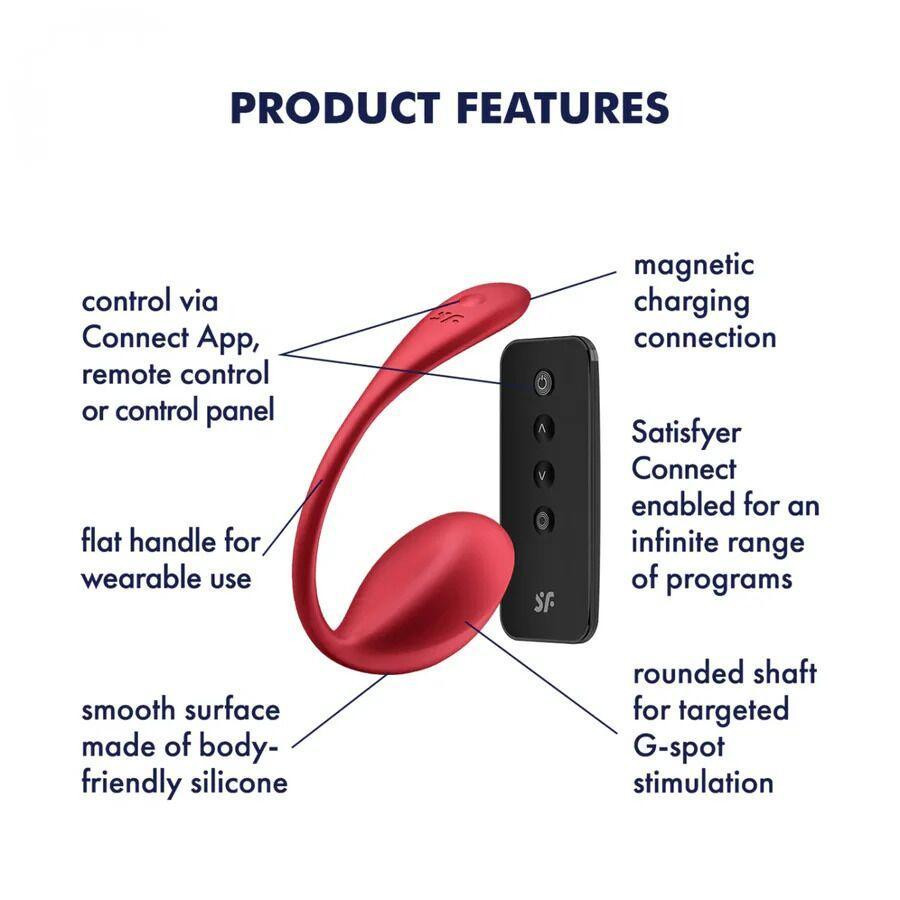 Смарт-віброяйце Satisfyer Shiny Petal Connect App, керування зі смартфона, пульт ДК Sex Aura Київ - фото 4