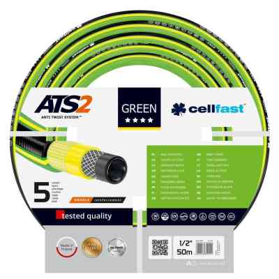 Шланг для поливу Cellfast GREEN ATS, 1/2&quot;, 50м, 5 шарів, до 30 Бар, -20…+60°C (15-101) Вінниця