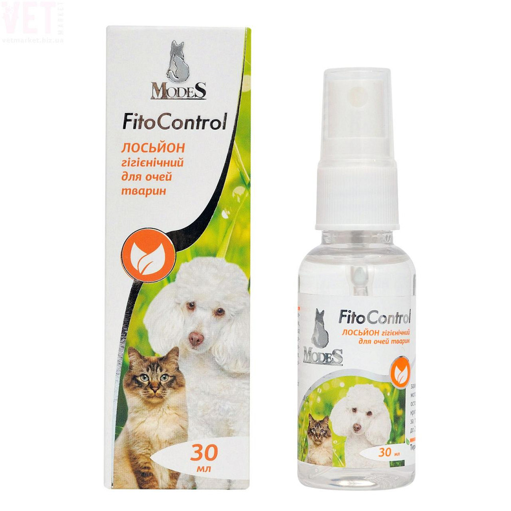 Лосьон гигиенический Модес Modes Fito Control для глаз животных (собаки/кошки), 30 мл Киев - изображение 1