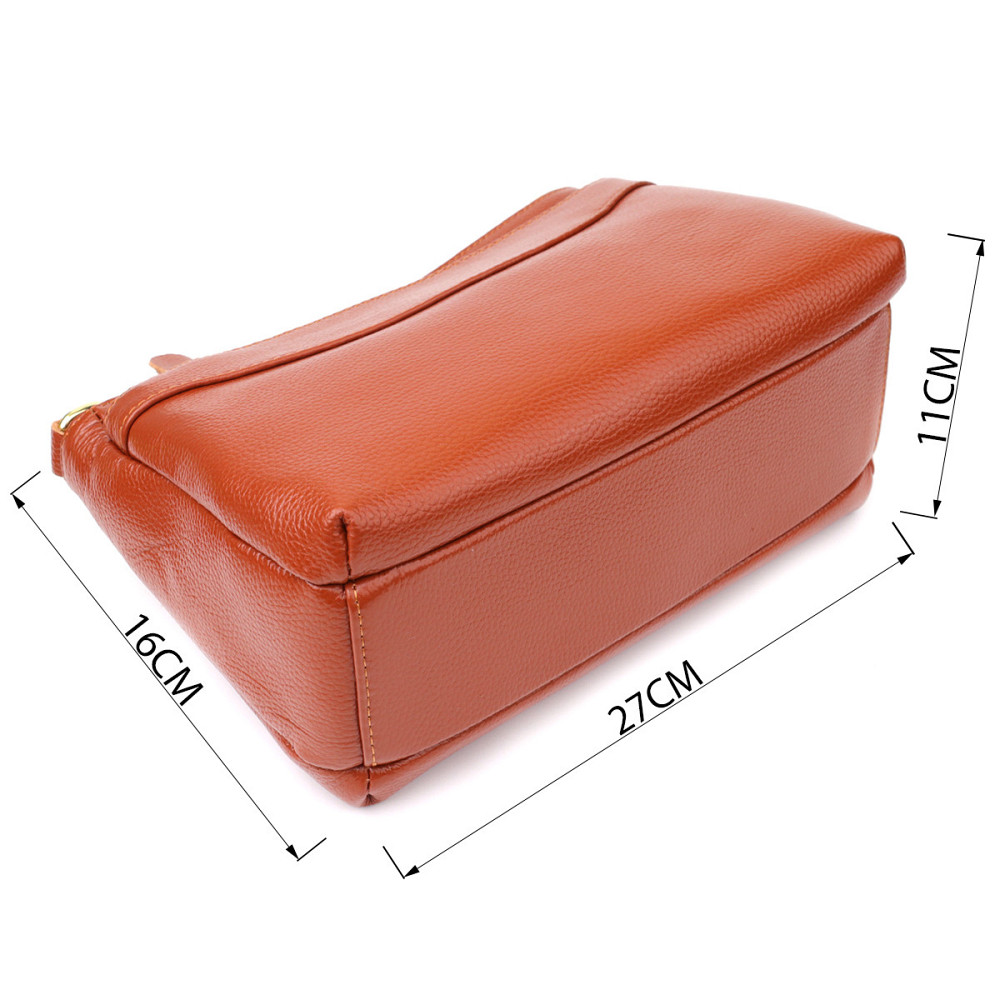 Жіноча сумка з натуральної шкіри з формостійким дном Vintage 22983 Коричневий Київ - фото 3