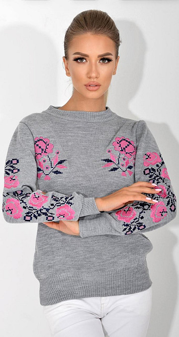 Свитер с вышивкой (46-48) Киев - изображение 1