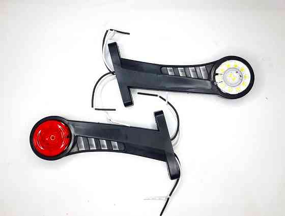 Габаритні ліхтарі &quot;рога&quot; габаріт, білий з червоним, гумовий корпус 24V 180*90*30 Вінниця