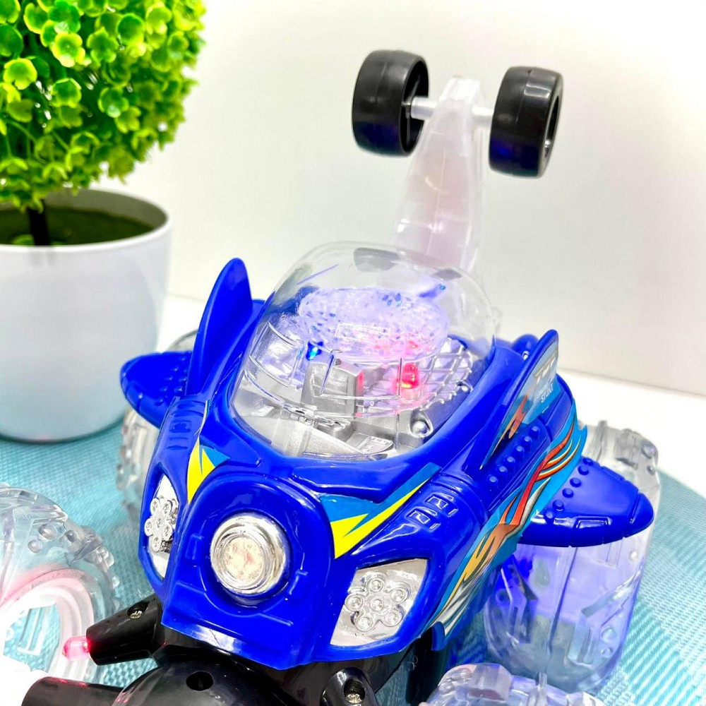 Машина Перевертень радіокерована трюкова зі колесами, що світяться 19см Синя (9996 M) Чернігів - фото 8