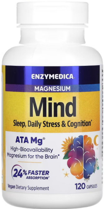 Магній (ацетилтауринат) для сну Enzymedica Magnesium Mind 120 капс Київ - фото 1