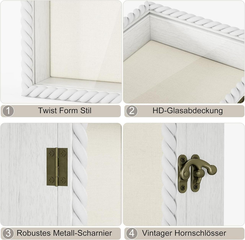 Рамка для фото Alsonerbay 101580018 белая 28×35 см 3D Twist наполняемая со стеклом глубина 4 см MDF Киев - изображение 8