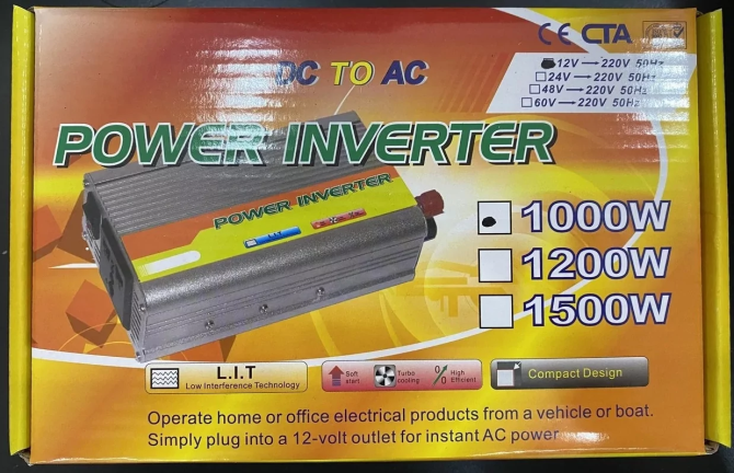 Инвертор SFA 12V/220V 1000W преобразователь напряжения Винница - изображение 1