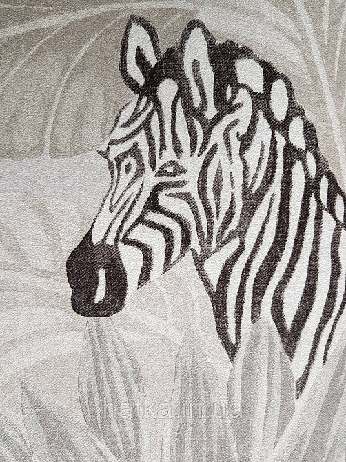 Обои флизелиновые Decoprint Good Vibes 0.53х10 молодежные детские животные тигры жирафы пони растения серые Киев - изображение 3