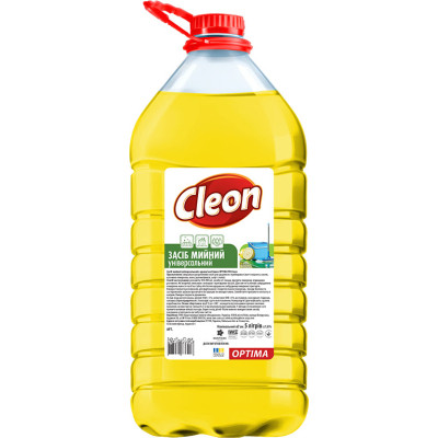 Средство для мытья пола Cleon Универсальное Лимон 5 л (4820289450152) Винница - изображение 1