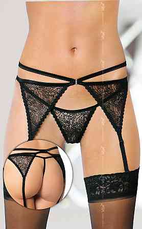 Пояс для панчіх - Garterbelt 3318, black - M/L Sex Aura Київ
