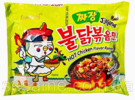 Корейська локшина гострих рамен зі смаком курки SAMYANG Jajang Buldak Hot Chicken Flavor Ramen 140g Харків
