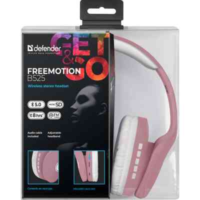 Наушники Defender FreeMotion B525 Bluetooth Pink-White (63528) Винница