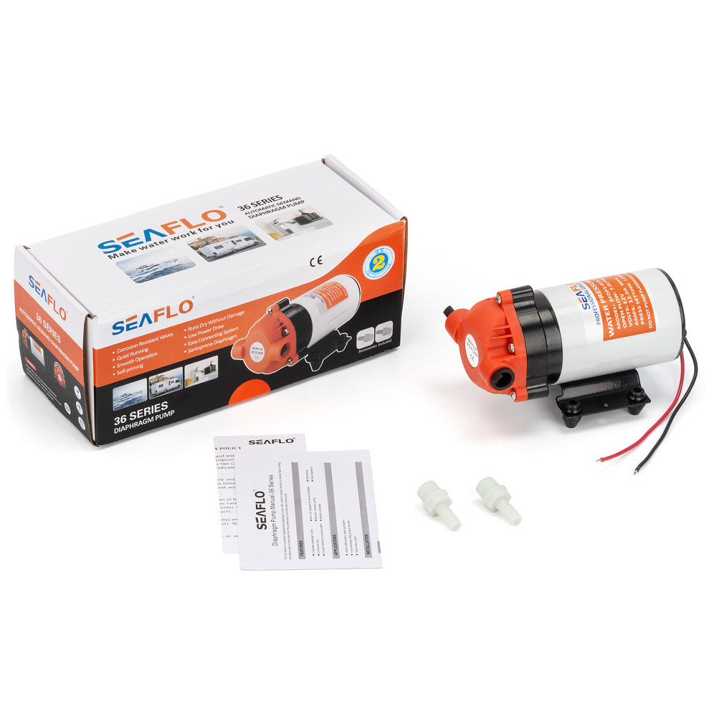 Автоматична діафрагмова помпа SEAFLO SFDP1-018-120-36 7 л/год 12 В 3/8 труба Київ - фото 3