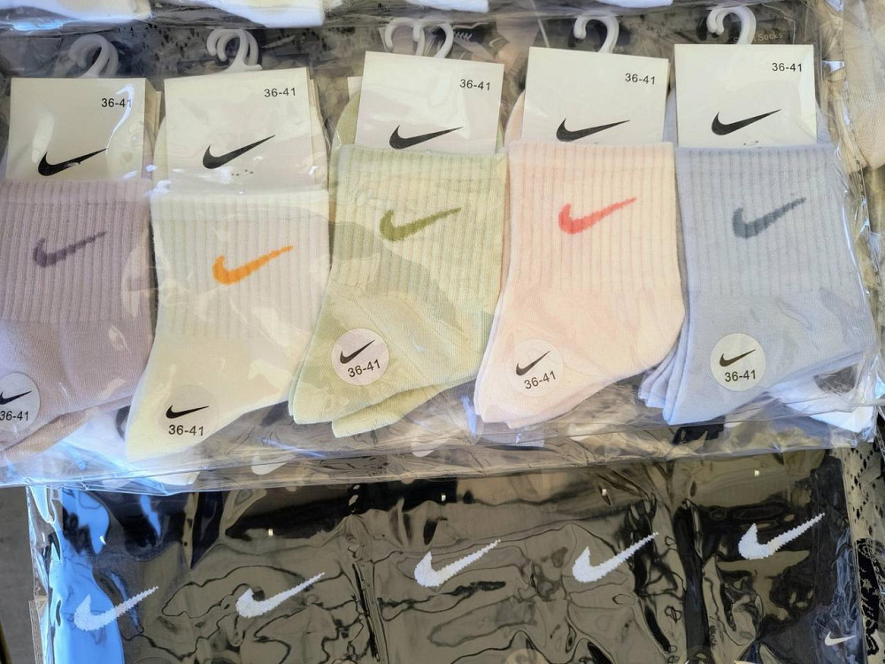 Жіночі шкарпетки за висотою з бавовни в наборі (5 штук) Nike W5 розмір 36-41 Київ - фото 1