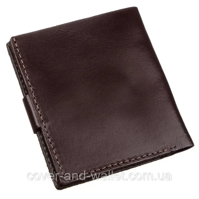 Чорний тонкий шкіряний мінігаманець ST Leather Київ - фото 2