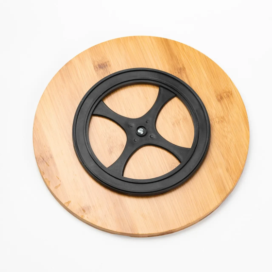 Yiwu Тарілка для піци 28 см порцелянова обертається, бамбукова основа Коломыя