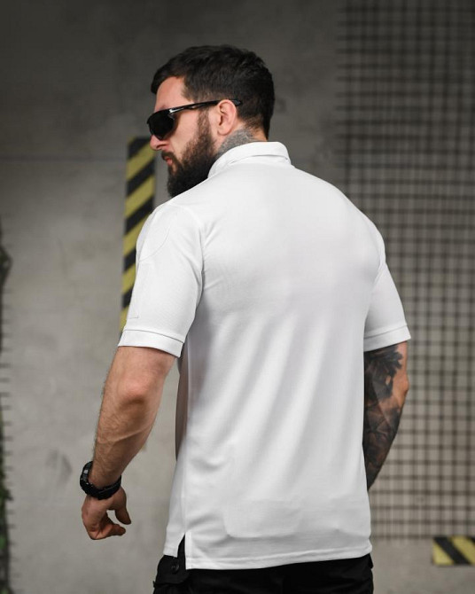 Тактична футболка поло PATRIOT біла ВТ6322 Одеса - фото 10