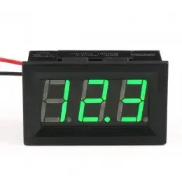 Вольтметр 27014G цифровий 4,5-30V вбудований (два дроти) Зелений Полтава