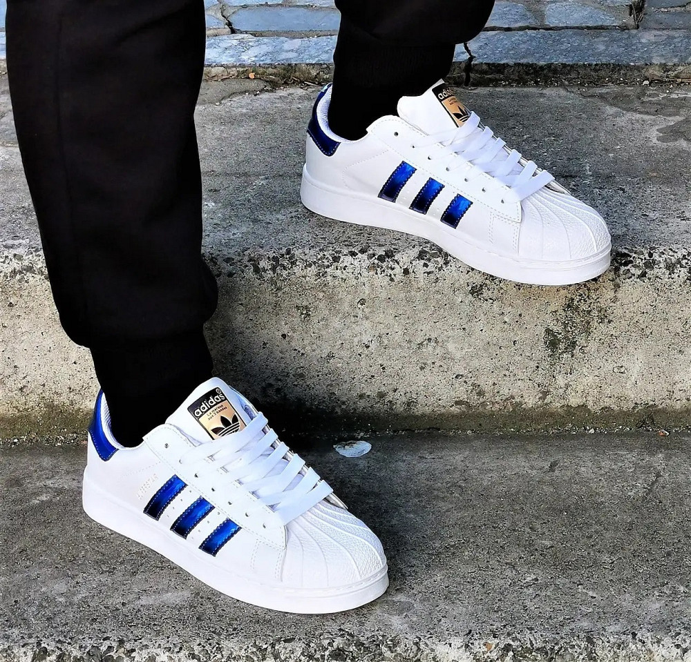 Кроссовки Adidas Superstar Белые Адидас Суперстар Кожаные Женские (размеры: 36,37,38,39,40) - 29-7 Видео Обзор Днепр - изображение 5