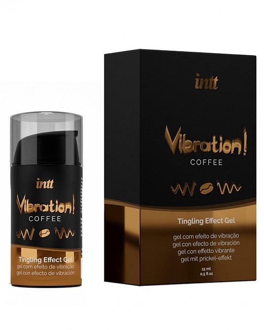 Жидкий вибратор Intt Vibration Coffee (15 мл), густой гель, очень вкусный, действует до 30 минут Sex Aura Киев - изображение 1