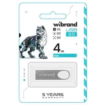 USB флеш накопитель Wibrand 4GB Irbis Silver USB 2.0 (WI2.0/IR4U3S) Винница
