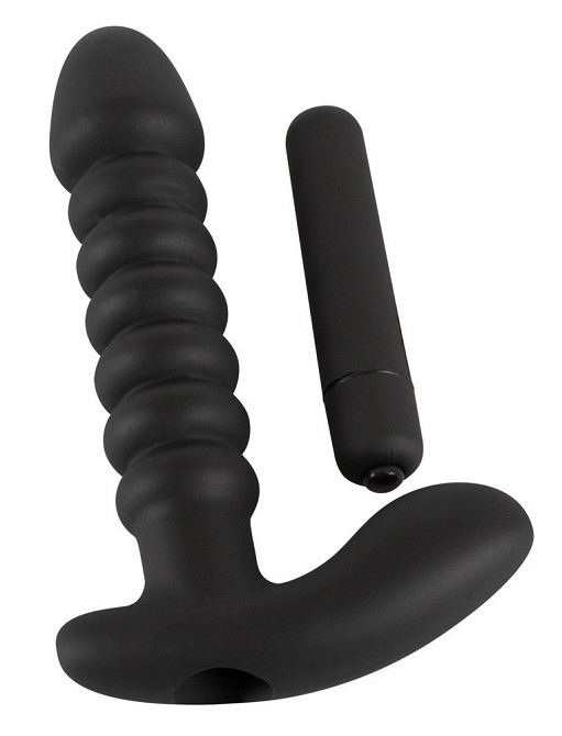 Анальний вібратор - Black Velvets Vibrating Plug Medium Sex Aura Київ - фото 3
