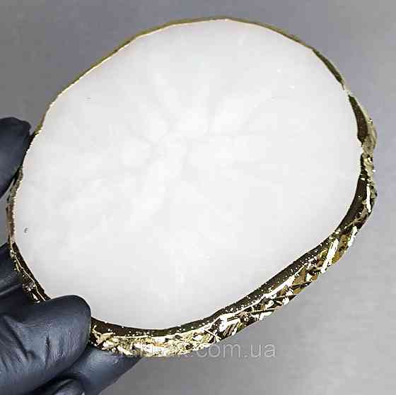 Кругла палітра для замісу гель-лаків (молочна) 9см Херсон