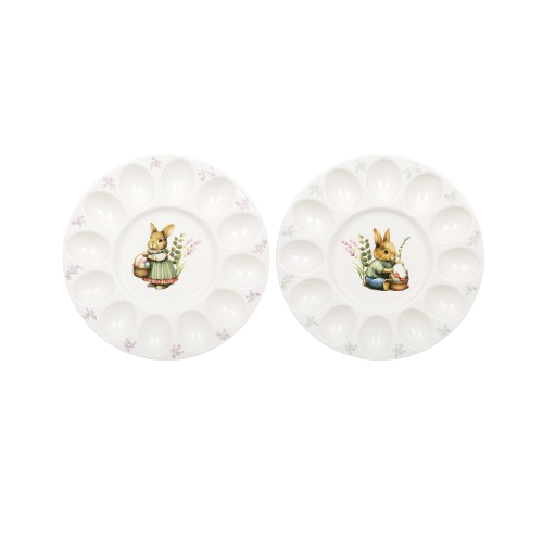 Блюдо порцелянове для 12-ти яєць та Великодня D27см Floral Green, 2 дизайни Житомир - изображение 1