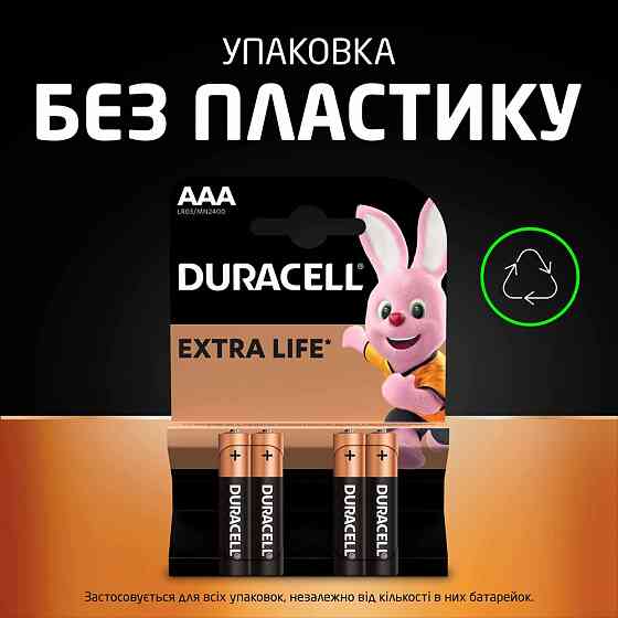 Лужні батарейки Duracell AAA, 2 шт. (6409628) Київ