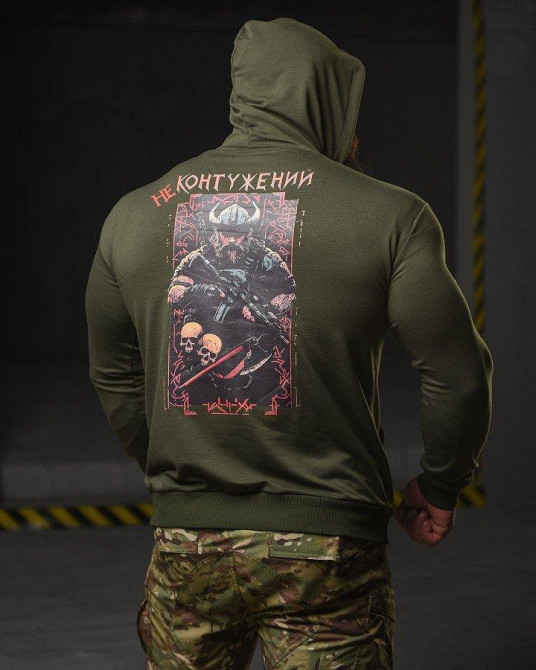 Худи maklin Не контуженый олива  НП4895 Одесса - изображение 1