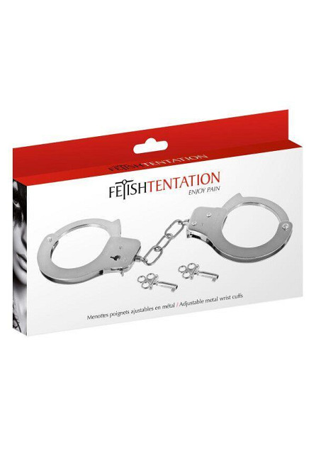Наручники Fetish Tentation Adjustable metal wrist cuffs Sex Aura Київ - фото 4